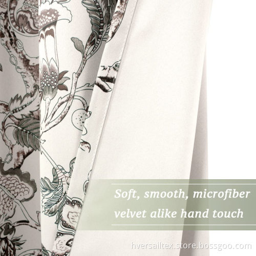 Room Darkening Grommet Curtain Drapes Floral Pattern